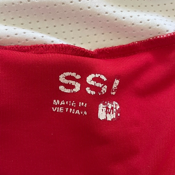 Red and White SSI Tennis Dress with Built-In Bra - Picture 3 of 6